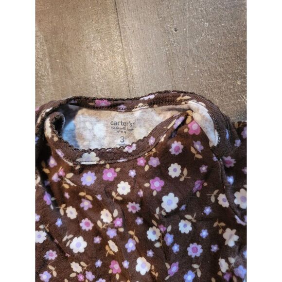 Carter's Brown floral 3 months one piece - Picture 3 of 4